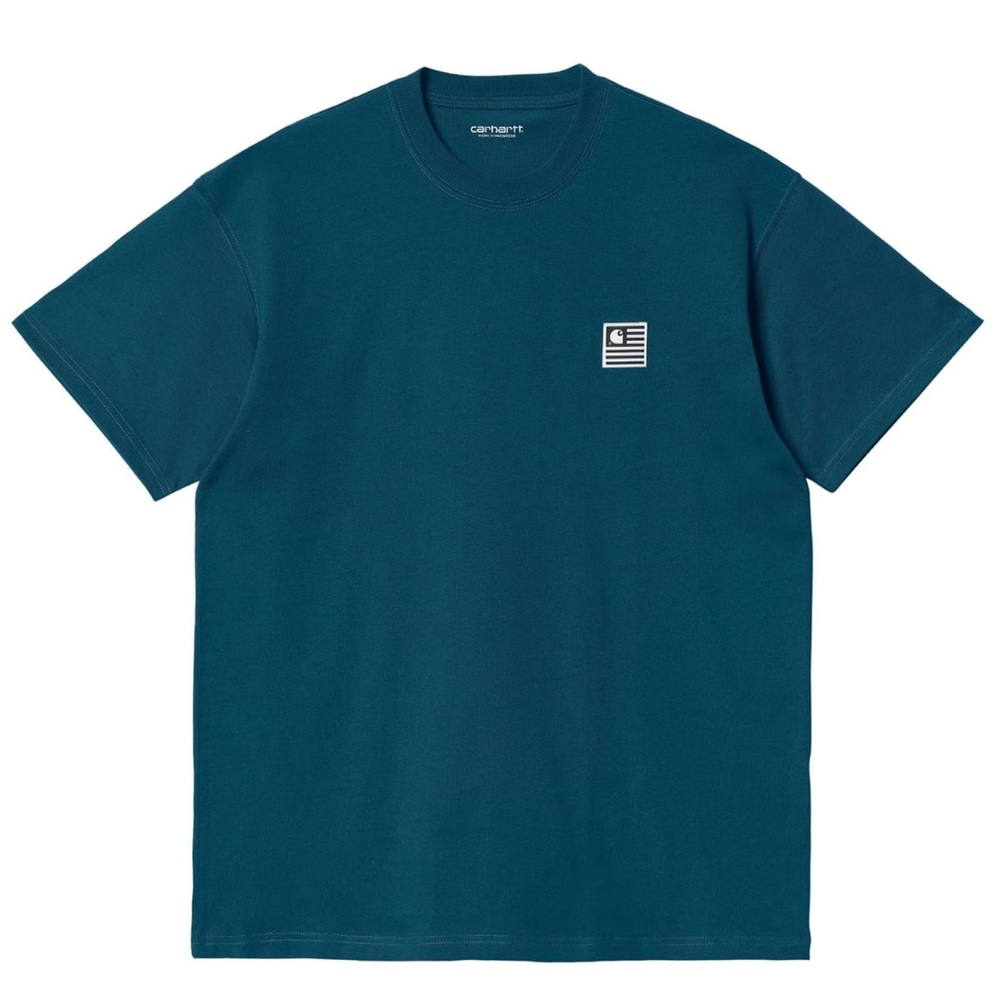Carhartt WIP Label State T-Shirt - Indican Blue